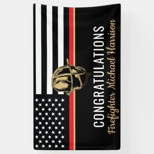 GraduPartij van de brandweeracademie Spandoek (Verticaal)