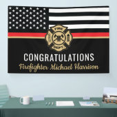 GraduPartij van de brandweeracademie Spandoek (Beurs)