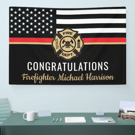 GraduPartij van de brandweeracademie Spandoek (Beurs)