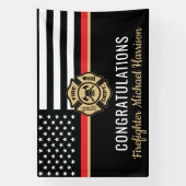 GraduPartij van de brandweeracademie Spandoek (Verticaal)