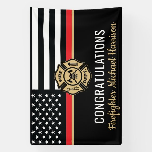 GraduPartij van de brandweeracademie Spandoek (Verticaal)