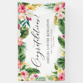 GraduPartij van de waterverf voor de Tropische Flo Spandoek (Verticaal)