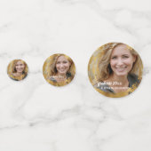 GraduPartij van hoge kwaliteit Foto Faux Gold Confetti (Achterkanten)