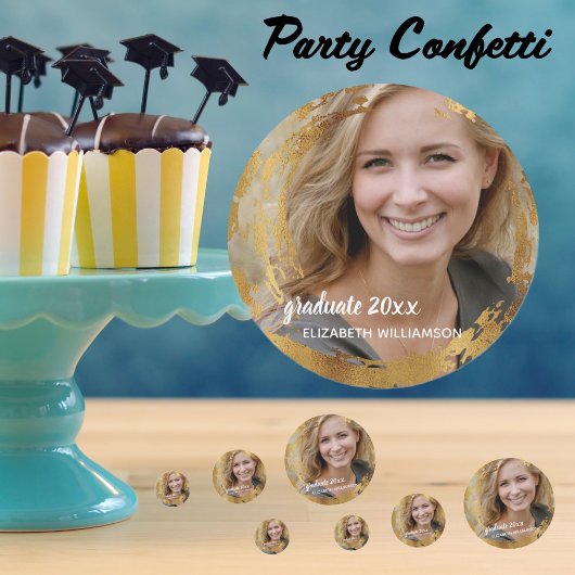 GraduPartij van hoge kwaliteit Foto Faux Gold Confetti