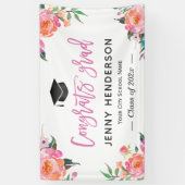 GraduPartij voor de Afstudeerder van gekleurde roz Spandoek (Verticaal)