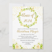 GraduPartij voor de Bright Gele Floral Tuin Kaart (Voorkant)