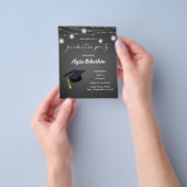GraduPartij voor de Graduatie van Chalkboard van h Flyer (Hand)