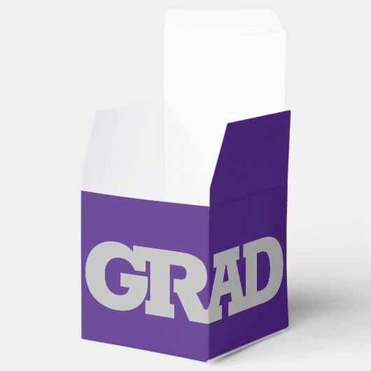 GraduPartij voor de Graduatie van grijze en Paarse Bedankdoosjes (Geopend)