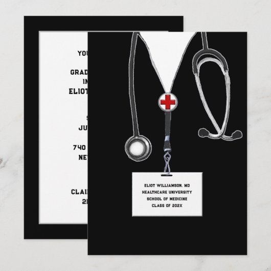 GraduPartij voor de Medische School Kaart (Voorkant / Achterkant)