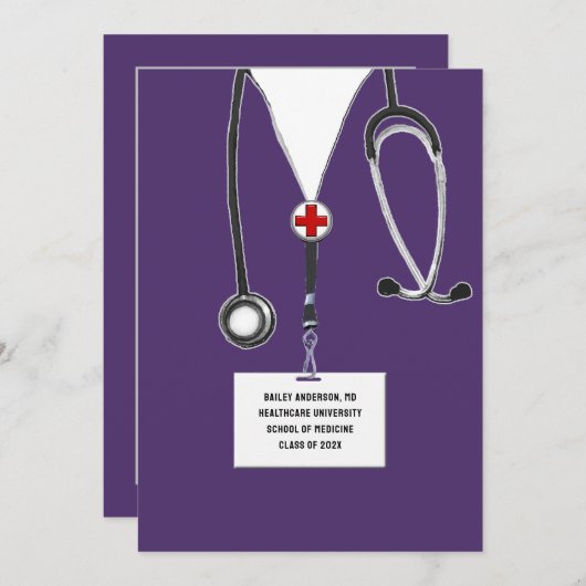 GraduPartij voor de Medische School Kaart (Voorkant / Achterkant)