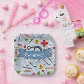 GraduPartij voor de Medische School Papieren Bordje (Feest)