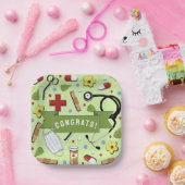 GraduPartij voor de Medische School Papieren Bordje (Feest)