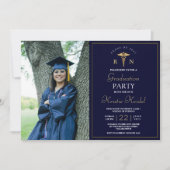 GraduPartij voor de opleiding van Navy Gold Medica Kaart (Voorkant)