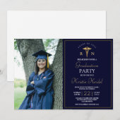 GraduPartij voor de opleiding van Navy Gold Medica Kaart (Voorkant / Achterkant)