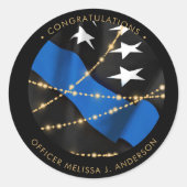 GraduPartij voor de opleiding van politiefunctiona Ronde Sticker (Voorkant)