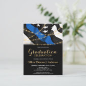 GraduPartij voor de opleiding van politiefunctiona Uitnodiging Briefkaart (Staand voorkant)