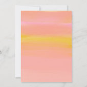 GraduPartij voor de waterverf Roze Gele Stripes Kaart (Achterkant)