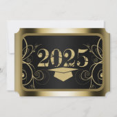 GraduPartij voor Lijst in zwart-wit en goud Kaart (Voorkant)