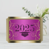 GraduPartij voor Paarse Lijst en Goud  Kaart (Staand voorkant)