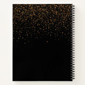 Graduparty afstuderen zwart goud notitieboek (Achterkant)