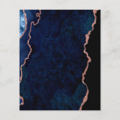 Graduparty blue agate roos budget uitnodiging flyer (Achterkant)