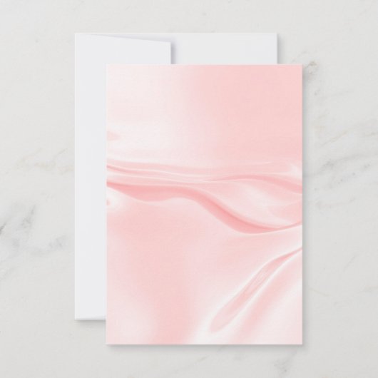 Graduparty blush roze satin rag kaart (Achterkant)