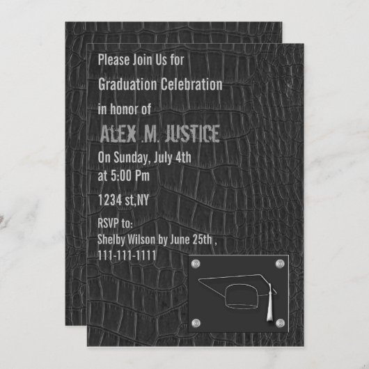 Graduparty in de klas kaart (Voorkant / Achterkant)