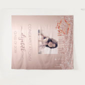 Graduparty roos gouden foto wandkleed (Voorkant (horizontaal))