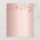 Graduparty roos gouden sterren uitnodiging (Achterkant)