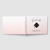 Graduparty roos goudroze zwart gastenboek (Volledig)