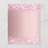 Graduparty roze glitter budget uitnodiging (Achterkant)