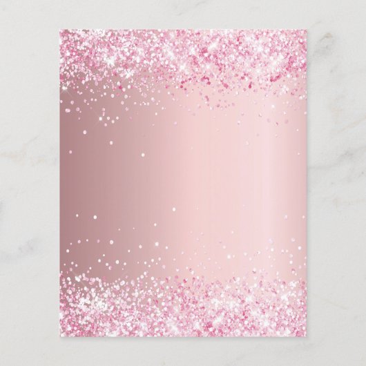 Graduparty roze glitter budget uitnodiging flyer (Achterkant)