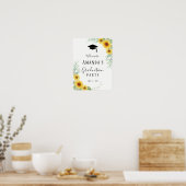 Graduparty welkomstteken floral and gold poster (Keuken)