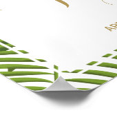 Graduparty welkomstteken | tropisch en goud poster (Hoek)