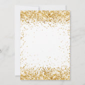 Graduparty white gold glitter glamoureus kaart (Achterkant)