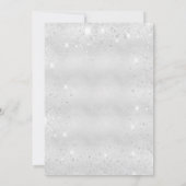 Graduparty zilverblush glitter elegant kaart (Achterkant)