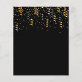 Graduparty zwarte goudprijsuitnodiging flyer (Achterkant)