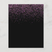 Graduparty zwarte goudprijsuitnodiging flyer (Achterkant)