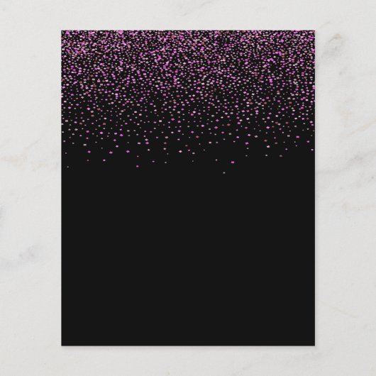 Graduparty zwarte goudprijsuitnodiging flyer (Achterkant)