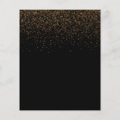 Graduparty zwarte goudprijsuitnodiging flyer (Achterkant)