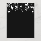 Graduparty zwarte witte begrotingsuitnodiging flyer (Achterkant)