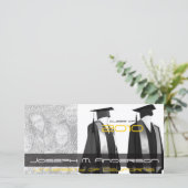 Gradupkap n Gown-fotokaarten Aankondiging (Staand voorkant)