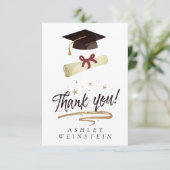 Gradupverpakking en Tassel Gold Foil - Hartelijk d Bedankkaart (Staand voorkant)