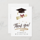 Gradupverpakking en Tassel Gold Foil - Hartelijk d Bedankkaart (Voorkant / Achterkant)