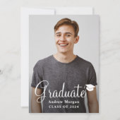 Gradupverpakking & goudconfetti Afstuderen Foto Af Kaart (Voorkant)