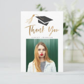 Gradupverpakking Tassel Hartelijk dank voor goudol Bedankkaart (Staand voorkant)