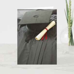 Gradupvoet Gebogen diploma Blank card Kaart