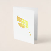 Gradupvoet Tassel Typografie Gold Bedankt Folie Kaarten (Voorkant)