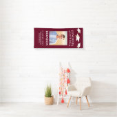 Gradupvoet Toss CONGRATS AFSTUDEERDER Foto maroon Spandoek (Insitu)
