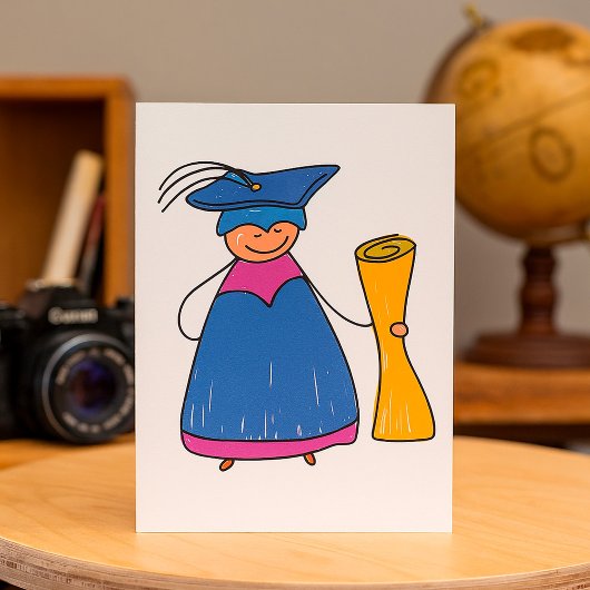Gradute With A Diploma Greeting Cards Kaart